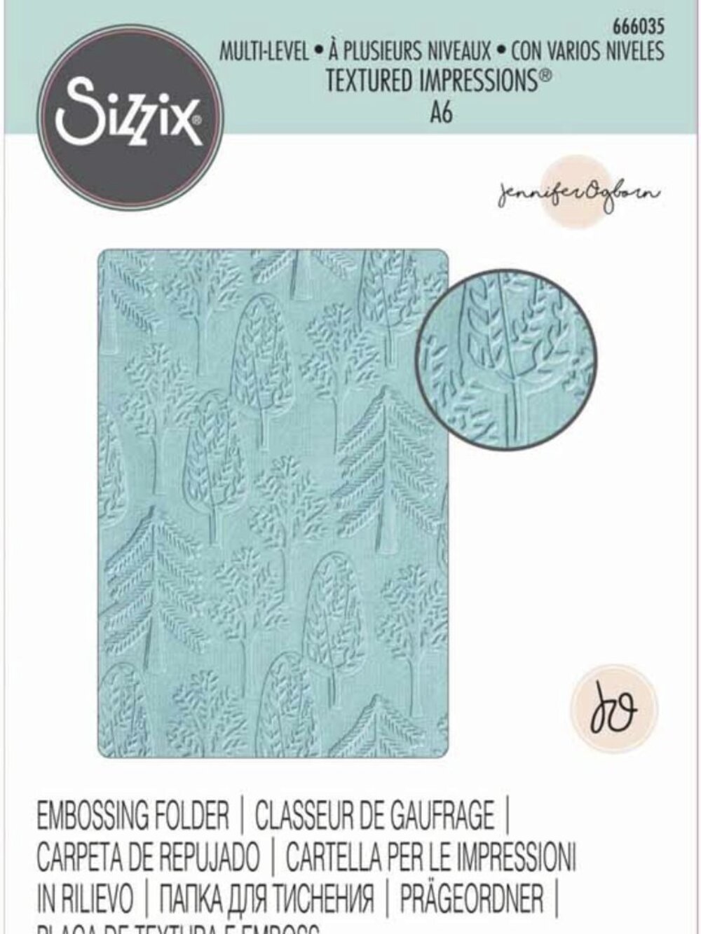 Forest - Sizzix 3D Textured Impressions A6 Embossing Folder